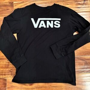Vans Black and White Long Sleeve Tee
